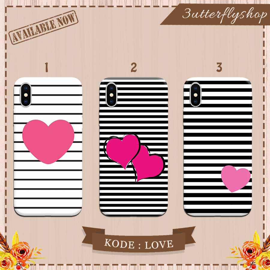 Love Stripes Black White case Oppo Vivo Realme Redmi Xiaomi Samsung Iphone