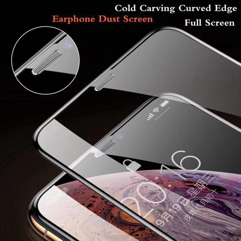 Tempered Glass ANTI DUST Dustproof Full Cover iPhone X XR XS 11 12 13 14 PRO MAX