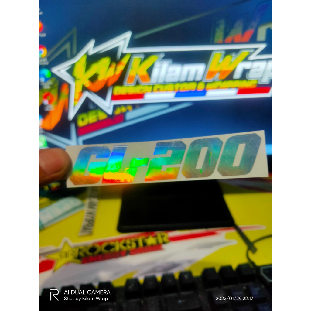 stiker GL 200 CUTTING