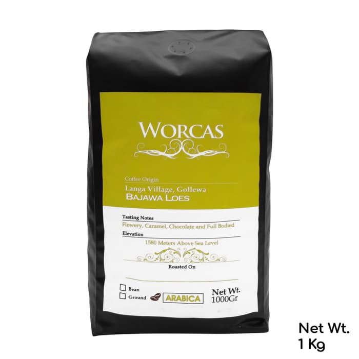 

Kopi Arabica Bajawa 1 Kg (Biji/Bubuk) | Worcas Coffee