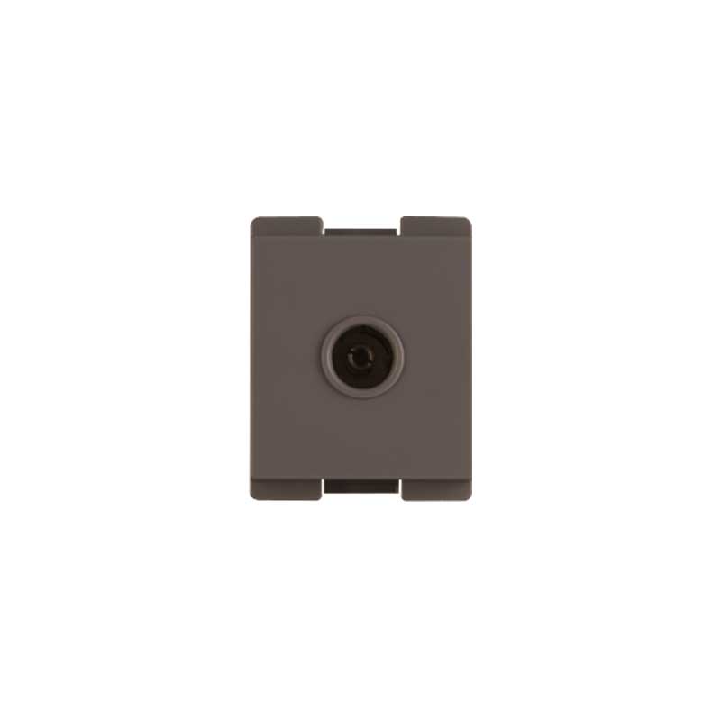 STAINLESS 118 K8TV - Stainless 1/2 Device TV Socket Module NERO