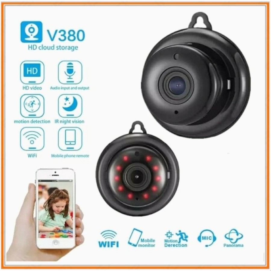 HD Wireless Mini IP Camera / IPCAM Wifi Smart Net Cam Aplikasi V380 MURAH MEDAN