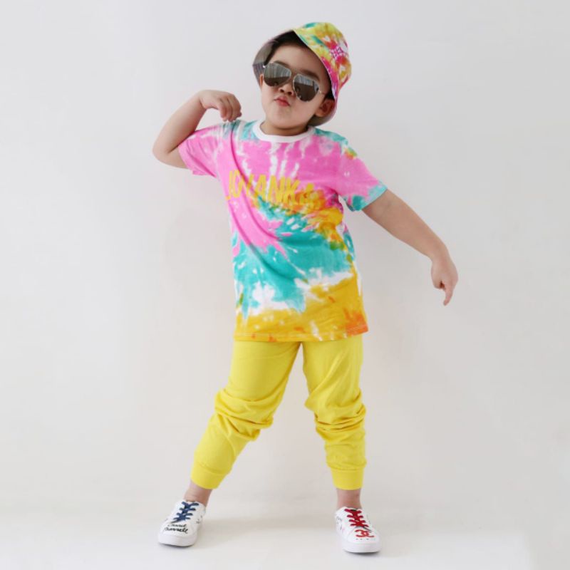 (PROMO) SETELAN JOVANKA TIE DYE FREE BUCKET HAT