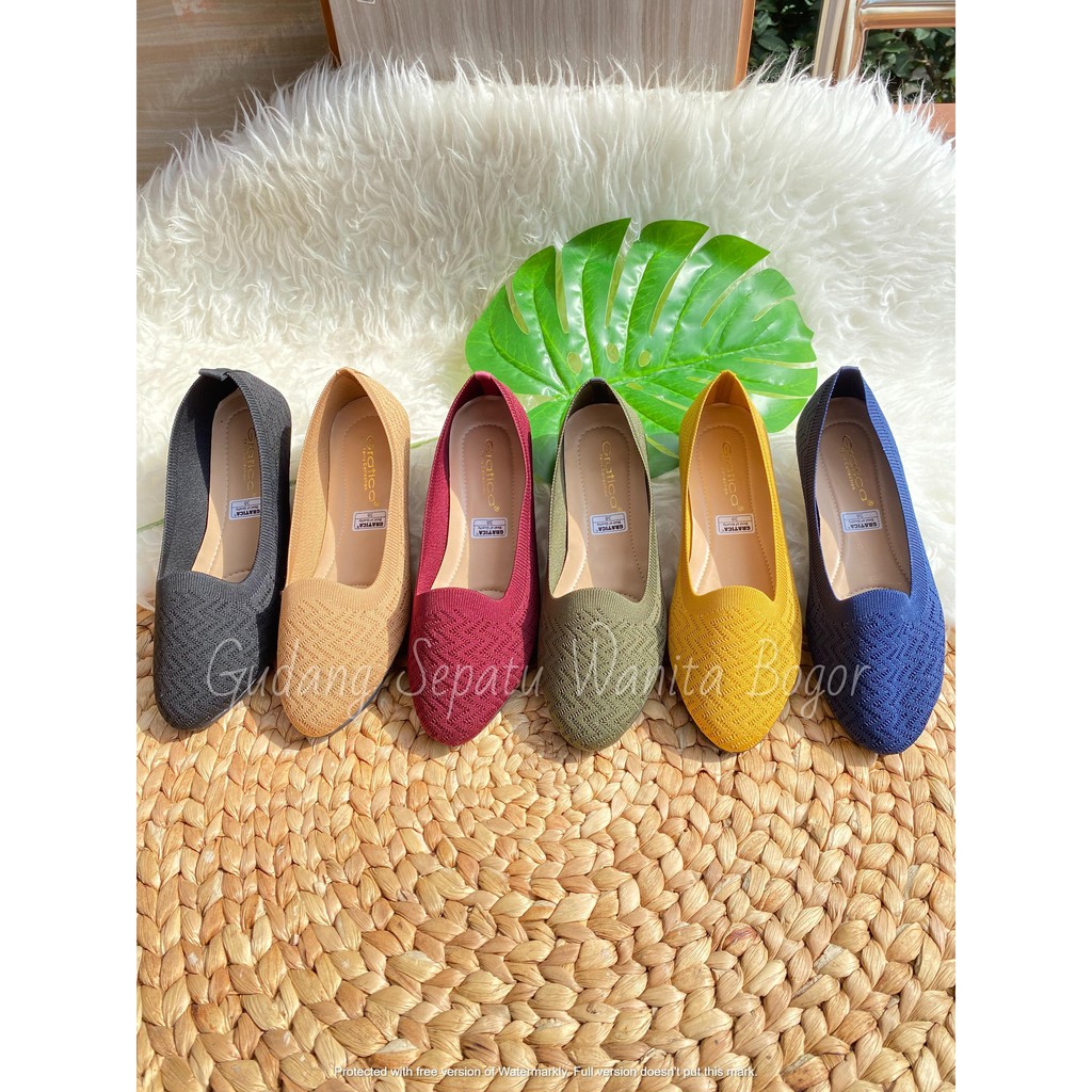 Gratica Sepatu Wanita Flat Shoes Rajut Dreyse 64