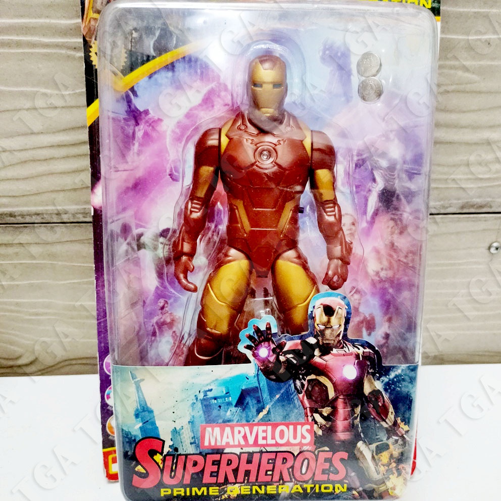 Marvelous Superheroes Mainan Action Figure Superhero Iron Man Captain Marvel