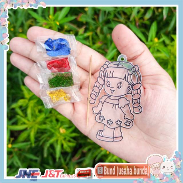 BUN 1 SET MAINAN MEWARNAI DIY AKRILIK GLITTER GLUE BUN 1 SET MAINAN MEWARNAI DIY AKRILIK GLITTER GLUE