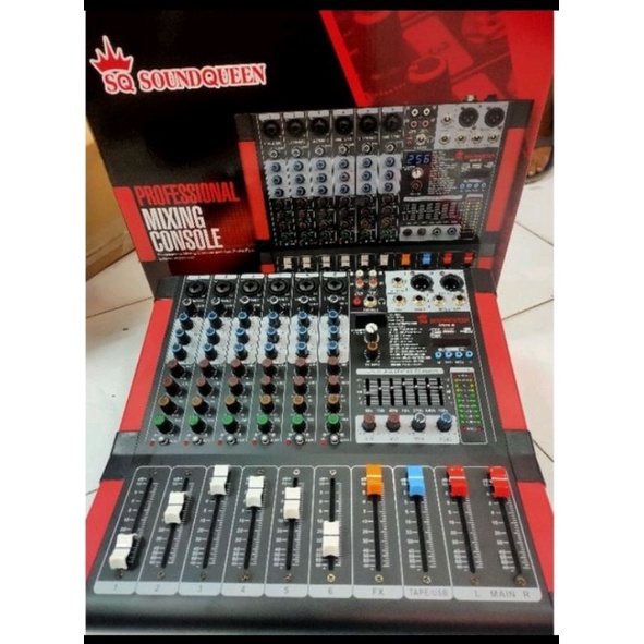 mixer original soundqueen mini 6 baru 6 chanel