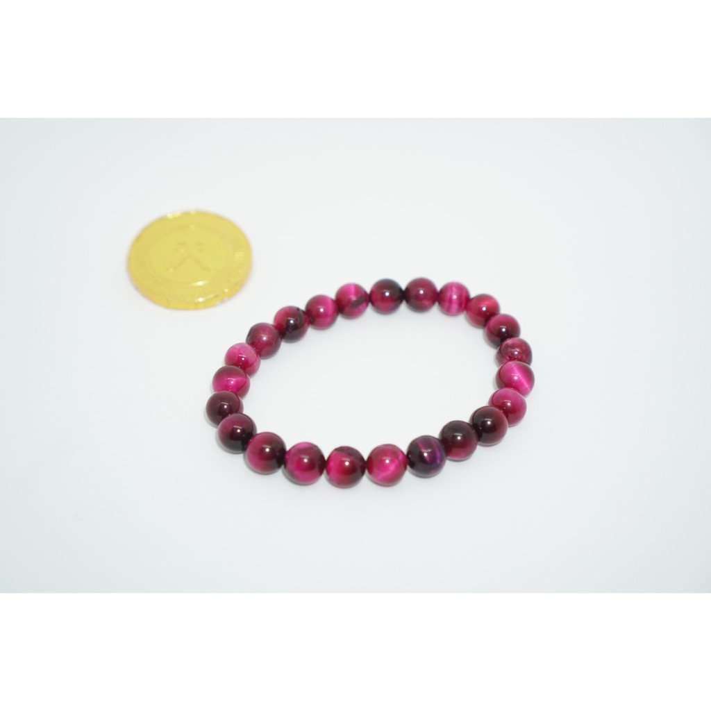 Red Tiger Eye 8mm Gelang Batu Natural Biduri Sepah Kalimantan beads craft aksesoris supplier