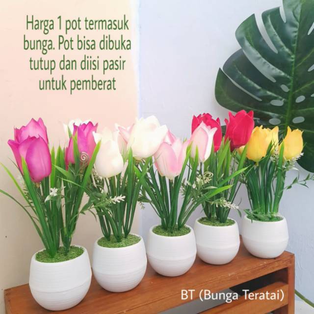  BUNGA  TULIP  ARTIFICIAL VAS  BUNGA  PLASTIK Shopee Indonesia