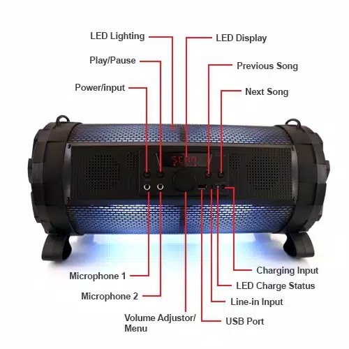 SPEAKER MULTIMEDIA SIMBADDA CST 626N (KARAOKE) SUBWOOFER MUSIC PLAYER FREE MIC