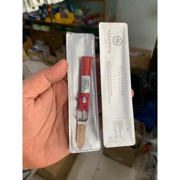 Strap Tali jam Tangan Kulit Original Timeking Merah 12MM