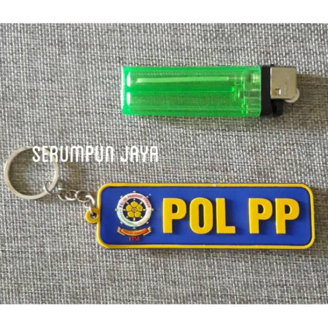 GANTUNGAN KUNCI SATPOL PP - GANTUNGAN KUNCI SATPOL PP 2 SISI BAHAN PATCH RUBBER.