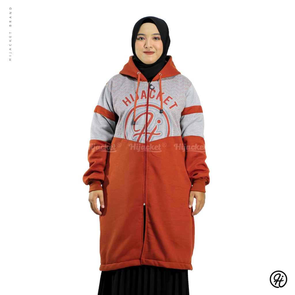 new HIJACKET® ARABELLA / jaket hijaber / jaket wanita muslimah model panjang hijaket arabella-teracotta