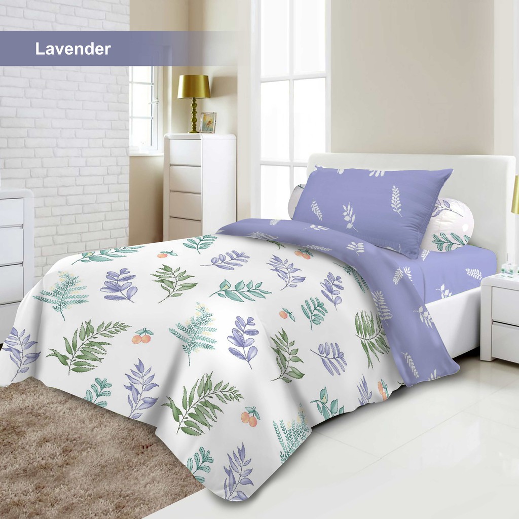 Sprei Single Plat Vito Disperse 120x200 Lavender