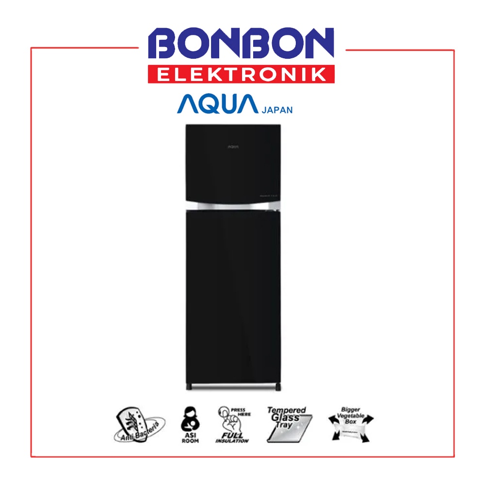 AQUA Kulkas 2 Pintu AQR-D275 RWBK / AQRD 275 Inverter + Box Asi