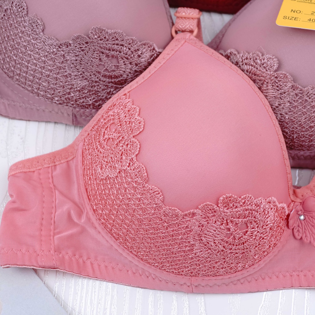 VS - BRA Wanita BH Motif Halus Premium / BH Wanita OIMIO Tanpa Kawat Busa Tebal Kualitas Premium AA930