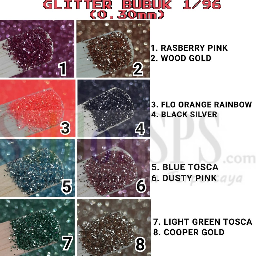 GLITTER BUBUK GLITER POWDER SEDANG 500GR 1/96