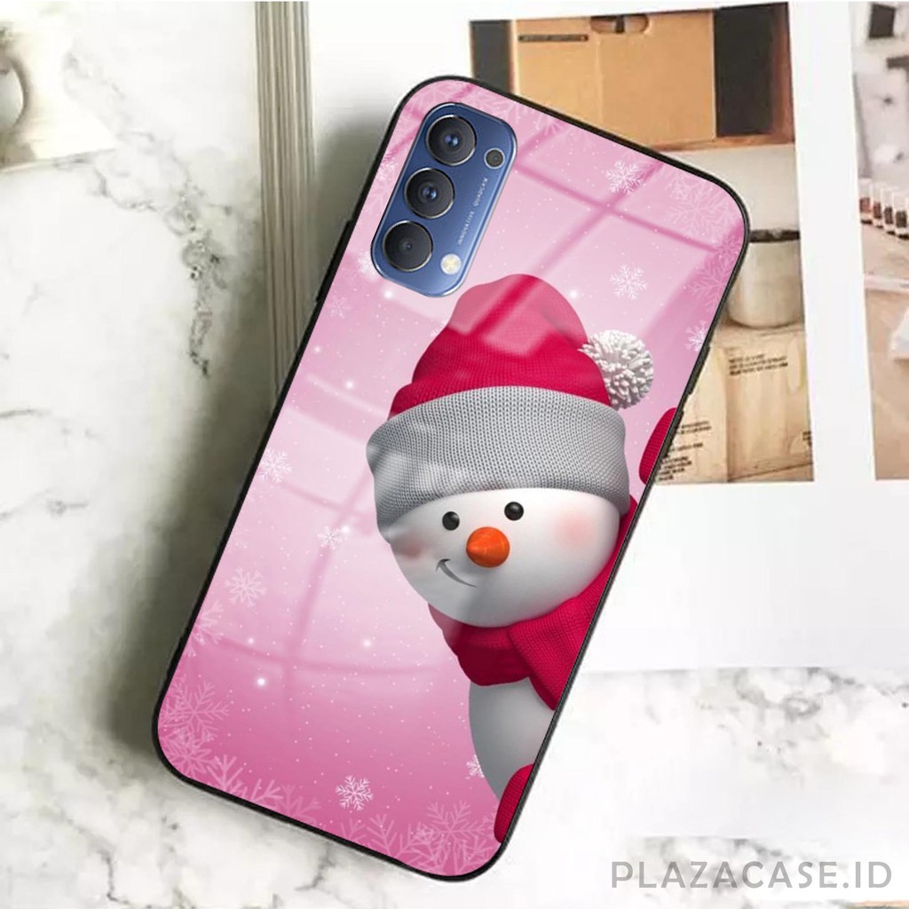 Christmas Softcase Glass [K59] RENO 4 Y20 Y30 C12 C11 C15 A91 A31 REDMI 9 REDMI NOTE 9 A53 A92 A52