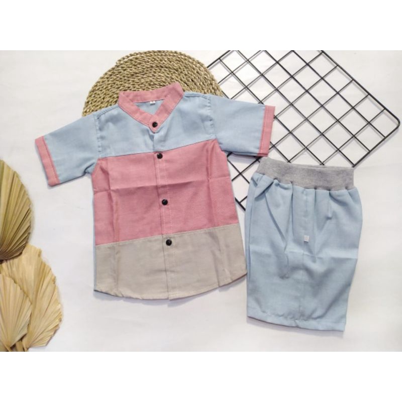 Baju setelan anak laki-laki 2-8th