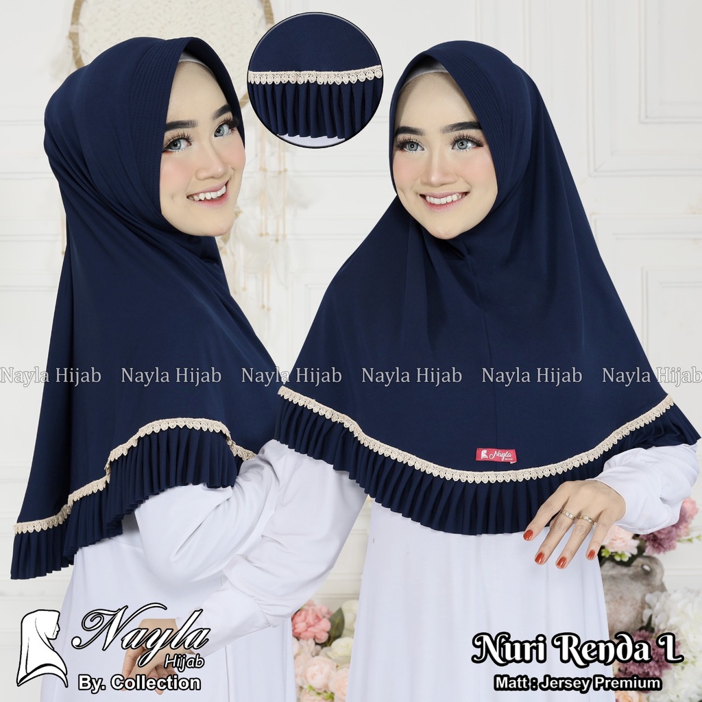 JILBAB INSTAN NURI RENDA L KERUDUNG BERGO JERSEY PREMIUM TERMURAH DAN TERLARIS NAYLA HIJA'B