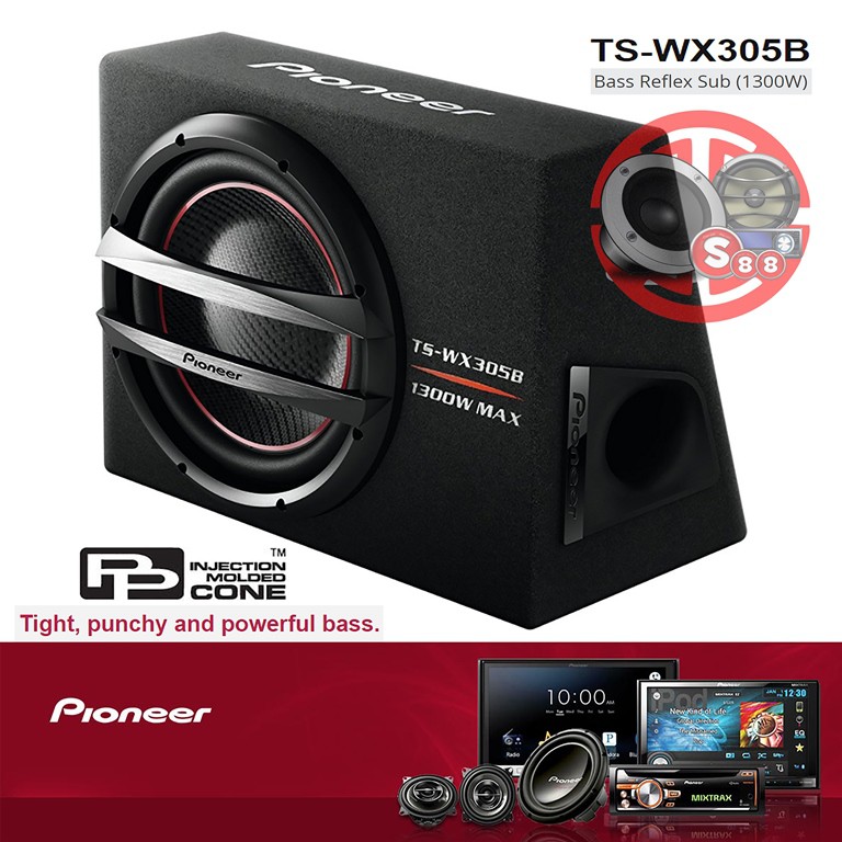 Pioneer TS-WX305B Bass Reflex Subwoofer 12 Inch