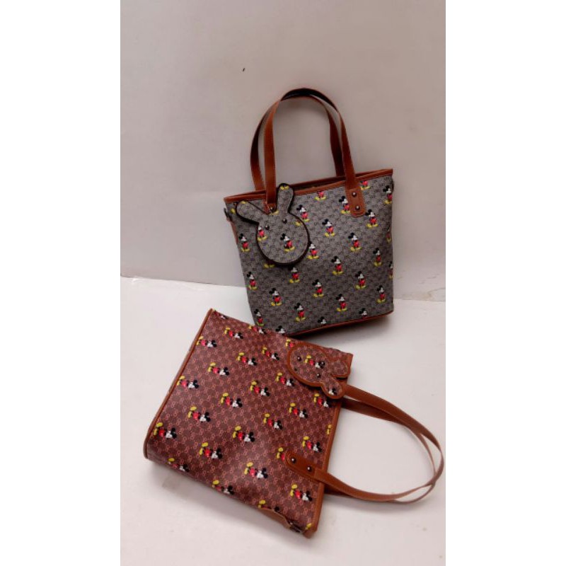 PTM-tas tote wanita motif mickey