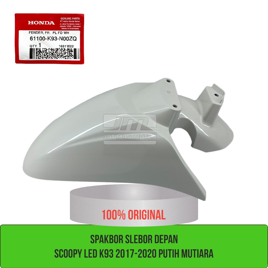 Spakbor slebor depan scoopy LED K93 2017 - 2020 putih mutiara 61100-K93-N00ZQ