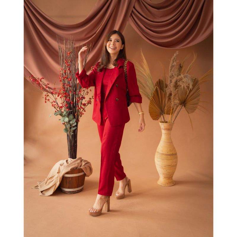 Set Long Blazer Culotte / Set Wanita / Setelan Wanita / Blazer Wanita / Set Blazer