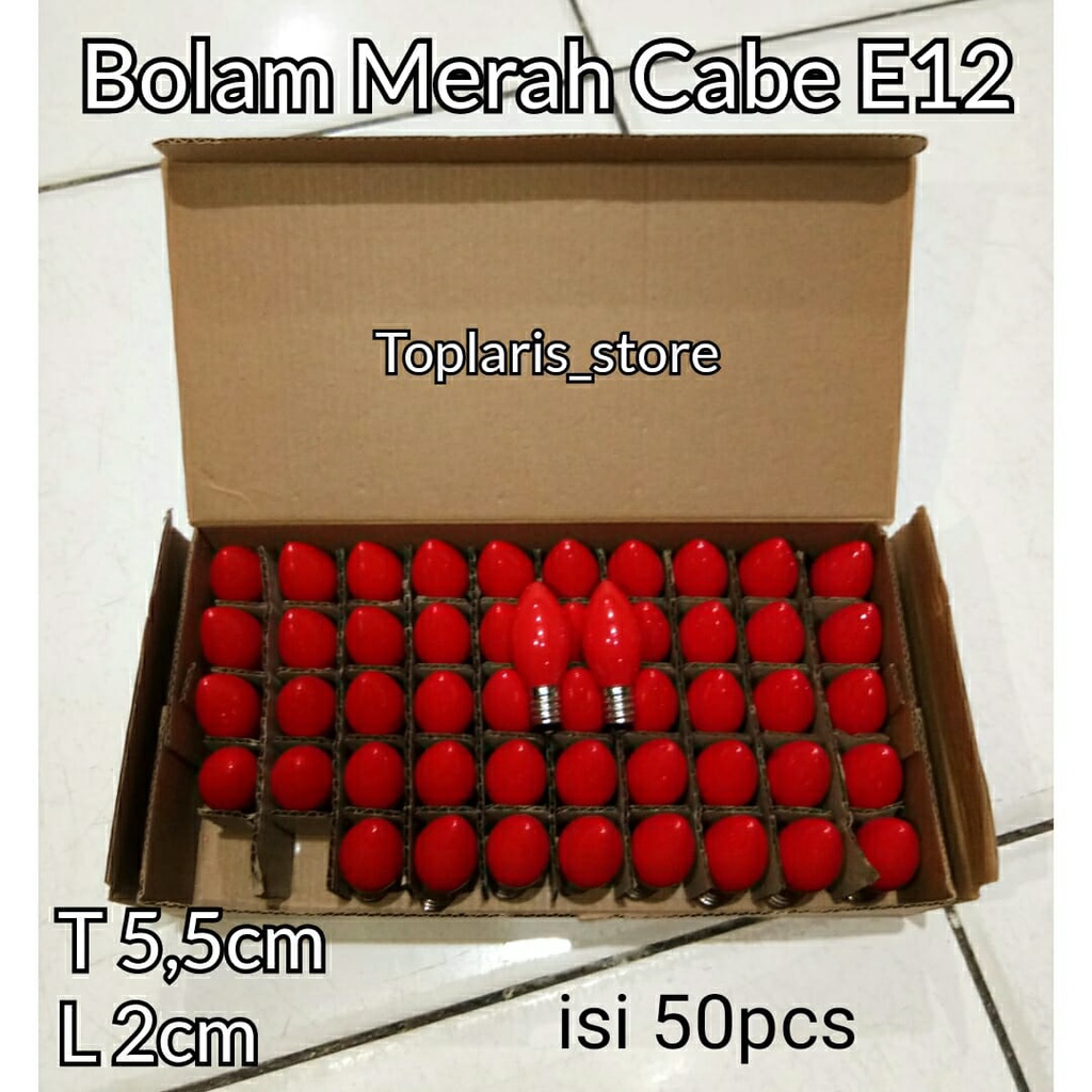 Bolam Bohlam Cabe Putih Bening E12 Grosir