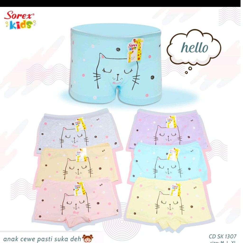 Celana dalam boxer anak perempuan SOREX 1307 - CD Boxer cewek SOREX