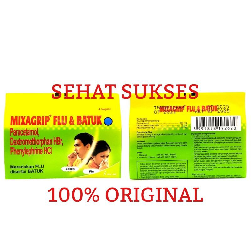 Mixagrip Flu &amp; Batuk (Isi 4 Tablet)