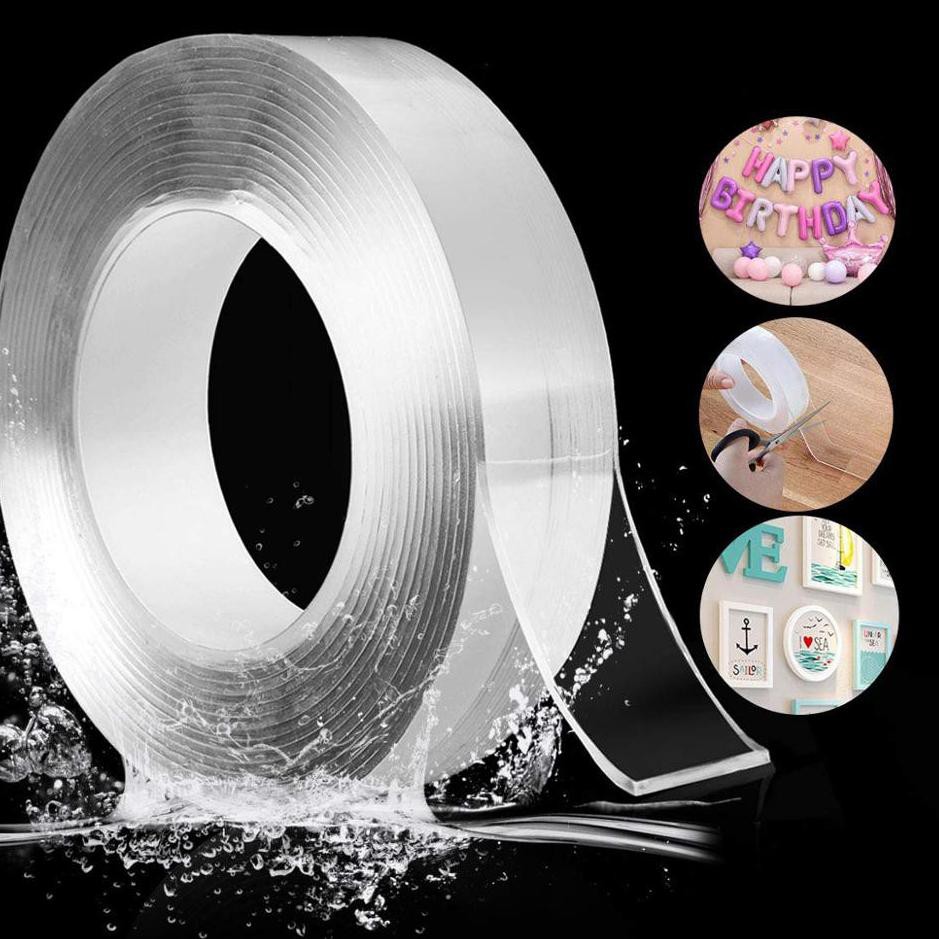 

Serba murah wt Nano Magic Double Tape Bening Tahan Air 30Mm X 1M Acrylic Washable Reuse Ivy Grip Iso