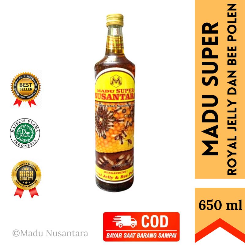 

Madu Nusantara Madu Super Royal Jelly Bee Pollen 650 ml