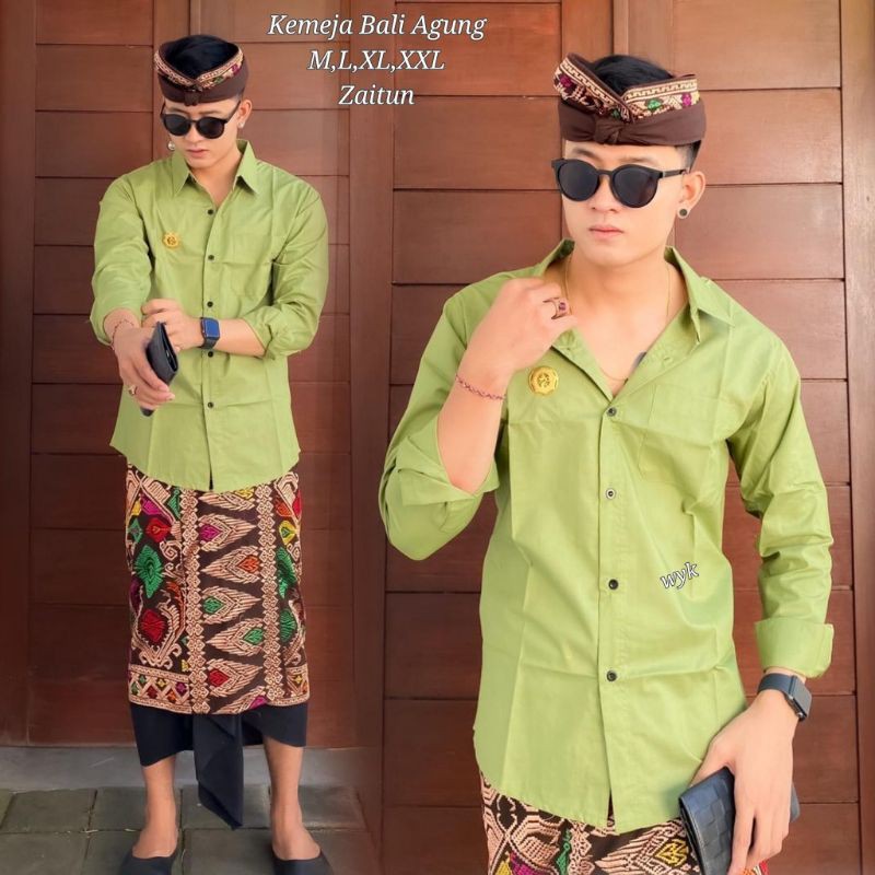 Kemeja Bali Agung/Kemeja Pria/Pakaian Adat Bali