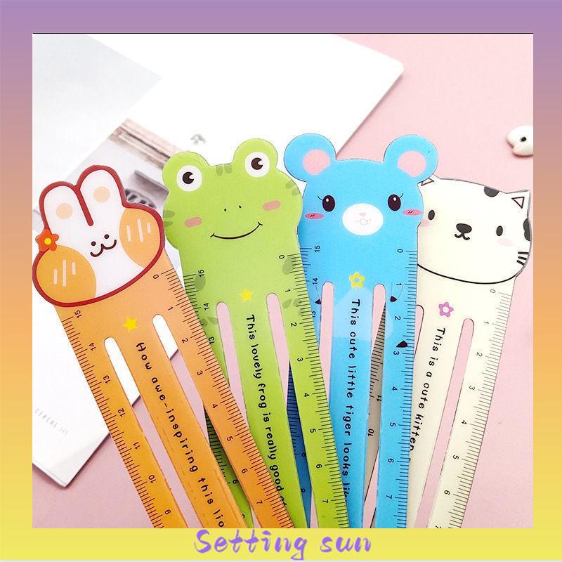 Penguasa Kreatif Skala 15 Cm Lucu Kartun Magnetik Lembut Penggaris Zodiak Bookmark Alat Tulis Siswa TN