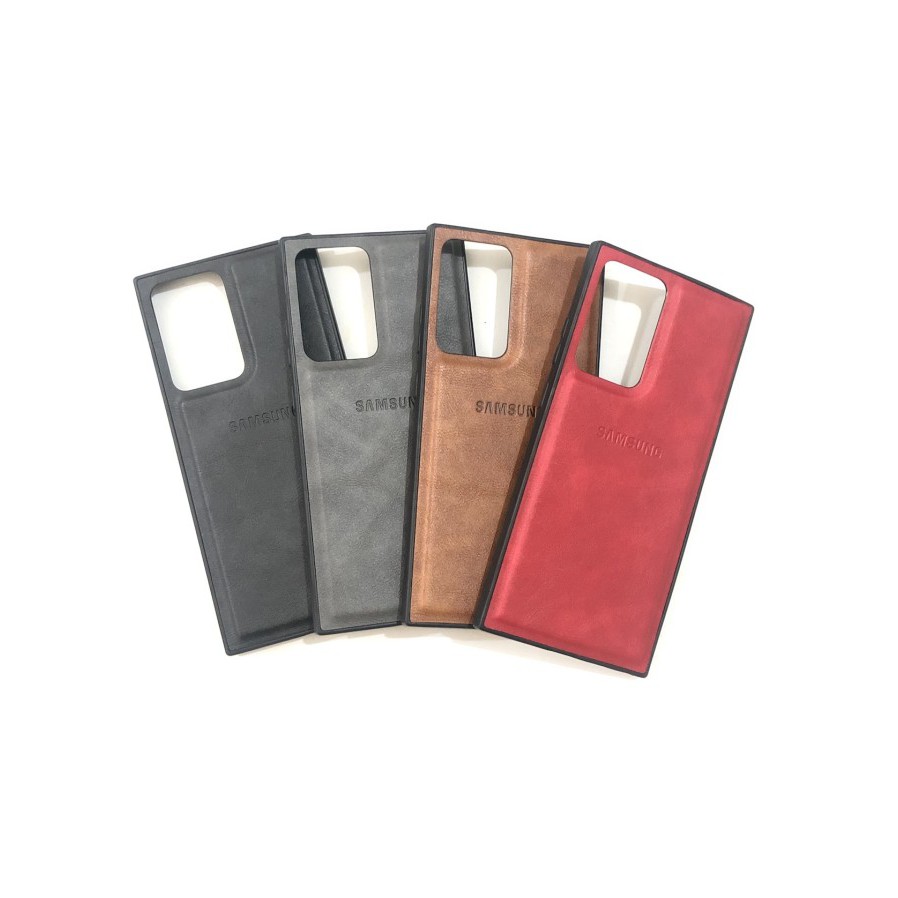 C115 Samsung NOTE 20 / NOTE 20 ULTRA  Premium Leather Silicone Case / Casing Kulit