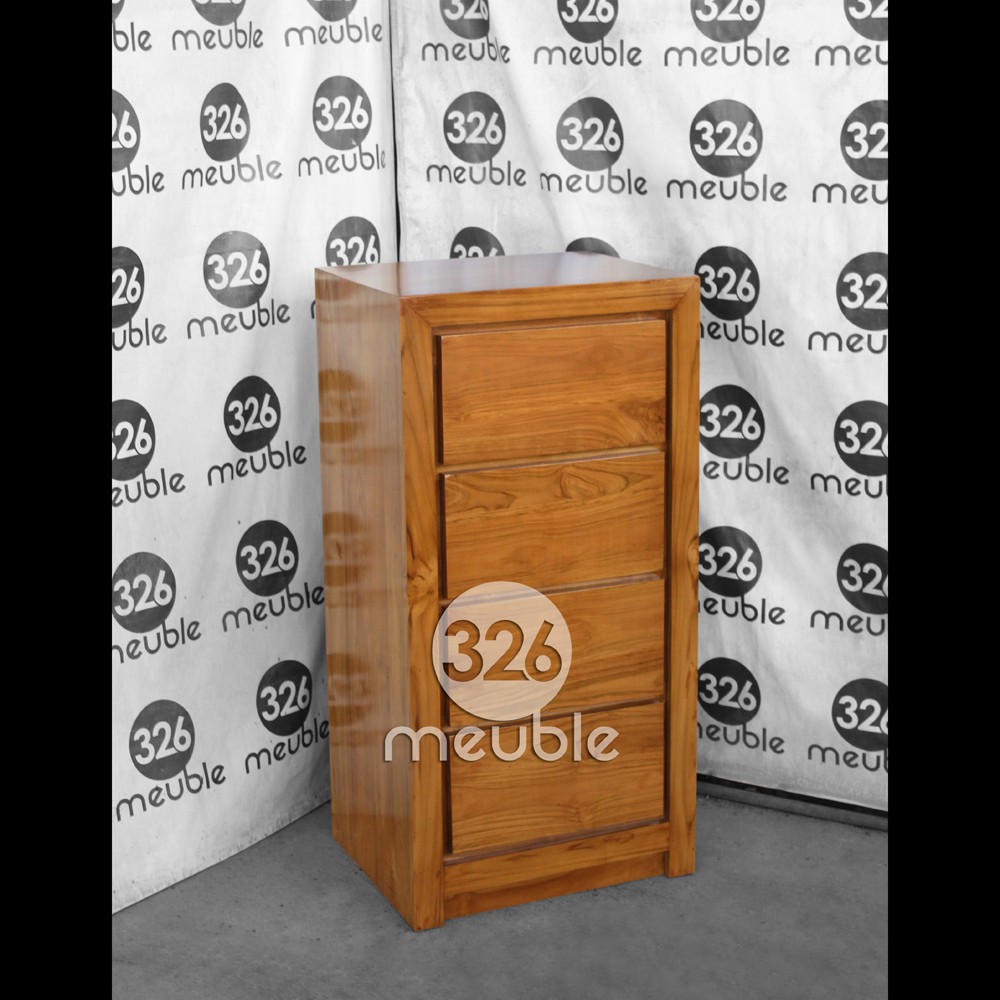 Meja 4 Laci Minimalis Jati Mebel Jepara - Nakas Jati 4 Laci