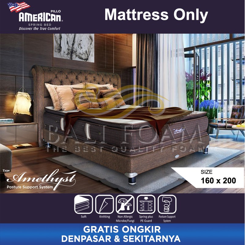 Kasur Matras American Pillo Springbed Spring Bed Type Amethyst 160