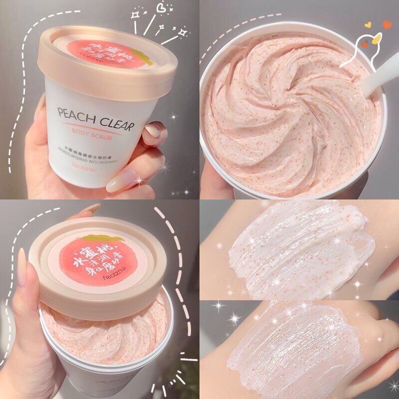 PEACH CLEAR BODY SCRUB NIACINAMIDE ICE CREAM 200 ML