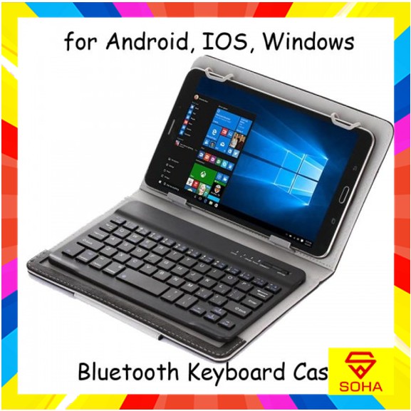 SK-02 7 INCH sampai 8.5 Inch Universal Sarung Bisa Kombinasikan Dengan Keyboard Wireless Bluetooth Tablet Leather Case Tablet Folio Ada Pilihan Keyboard Touchpad