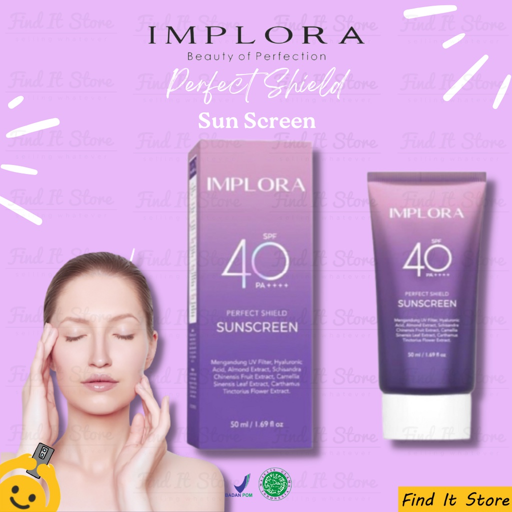 Implora Face Serum Wajah | Sunscreen | Ampoule | Brightening Acne Midnight Peeling Hydrating Serum | BPOM