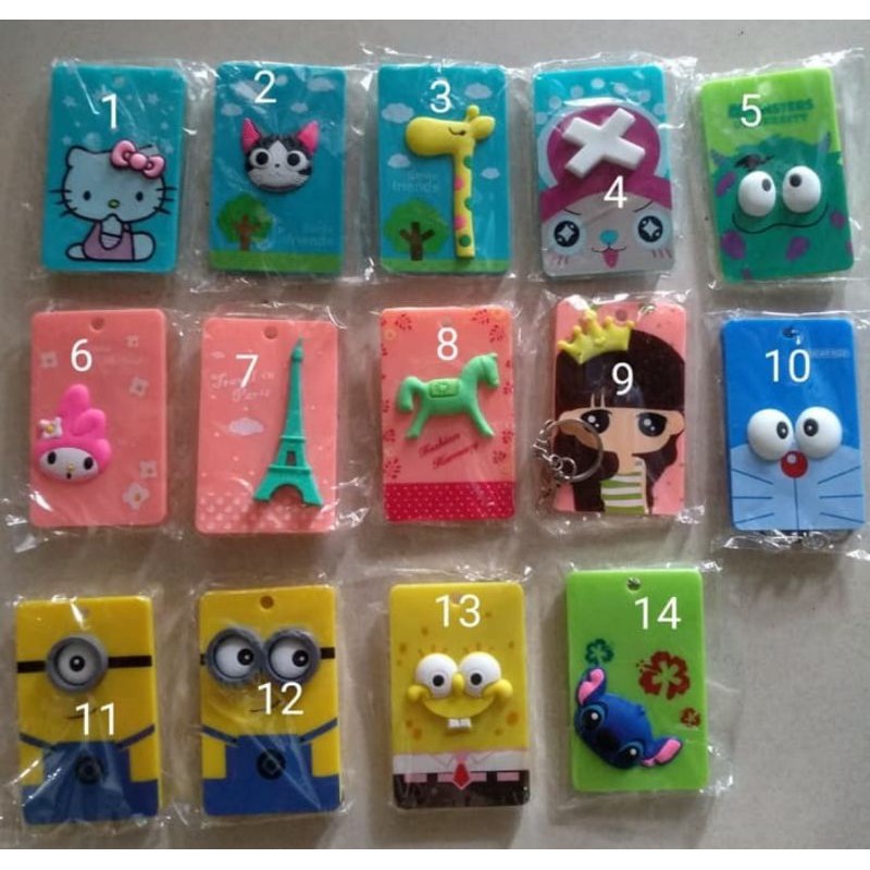 

gantungan kunci / tempat kartu id card karakter lucu