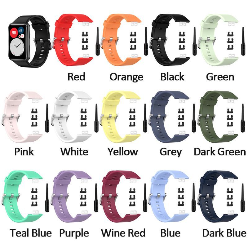 Strap Huawei Watch Fit 1 Tali Jam watchfit Silicone Rubber Band Silikon Smart Silicon