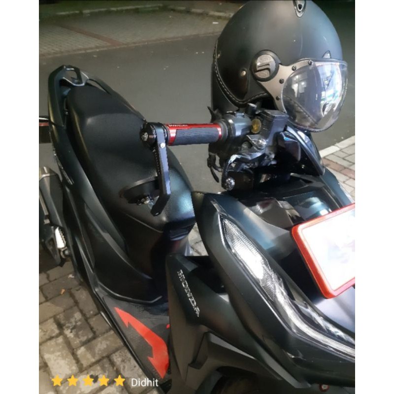 Spion jalu bar end bulat retro fazzio nmax aerox vespa vario mio universal