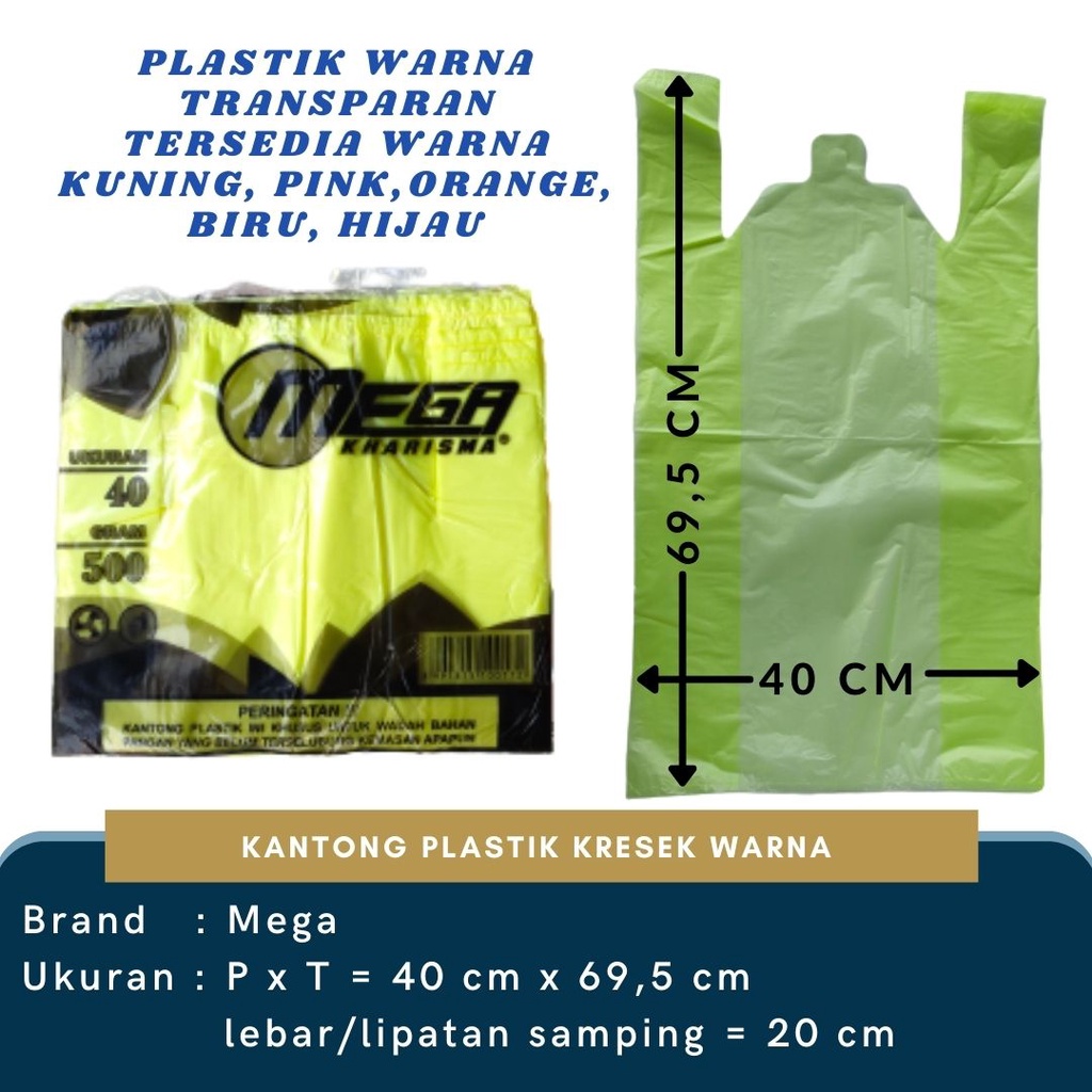 Jual Plastik Kresek Warna 40 Mega | Shopee Indonesia