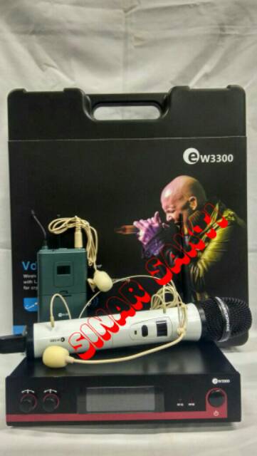 Murah Mic Wireless Sennheisee EW 3300 ( Pegang + Clip on + headset )