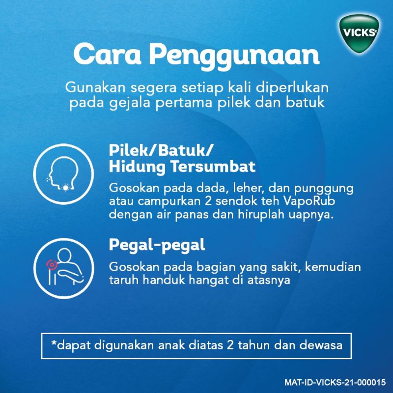 Vicks Vaporub Balsem Pocket 10gr Balsem Anak 2th - Dewasa Obat Gosok