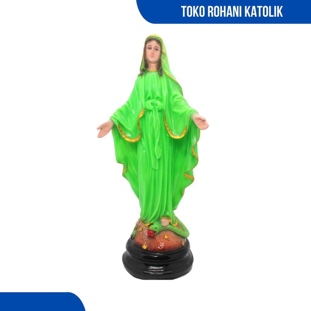 PATUNG MARIA 30 CM FOSFOR (GLOW IN THE DARK) / PATUNG BUNDA MARIA TANGAN TERBUKA / PATUNG KATOLIK