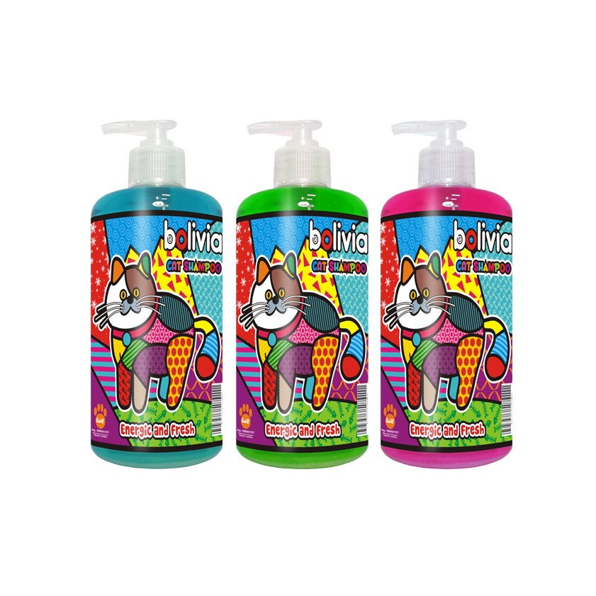 Raid All - BOLIVIA Shampoo Cat 500ml / Shampo Kucing Aroma Energik dan Segar Murah