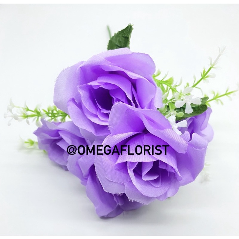 Bunga Rose OF Artificial Bunga Artificial/Bunga Plastik/Bunga Dekorasi/Dekorasi Pernikahan/Pernikahan-Ungu
